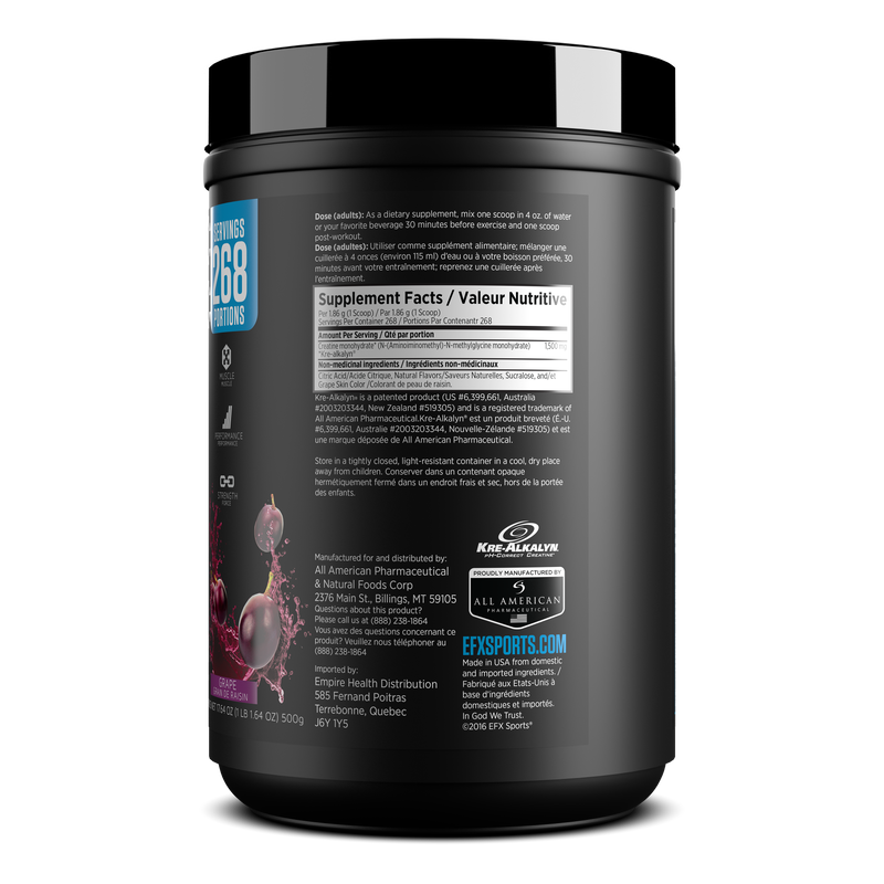 EFX Sports Kre-Alkalyn EFX Powder Grape / 500 g