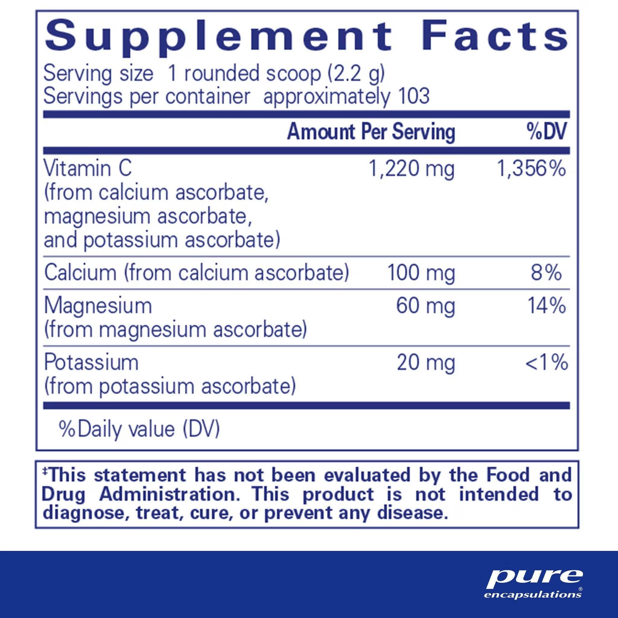 Pure Encapsulations Buffered Ascorbic Acid 227g