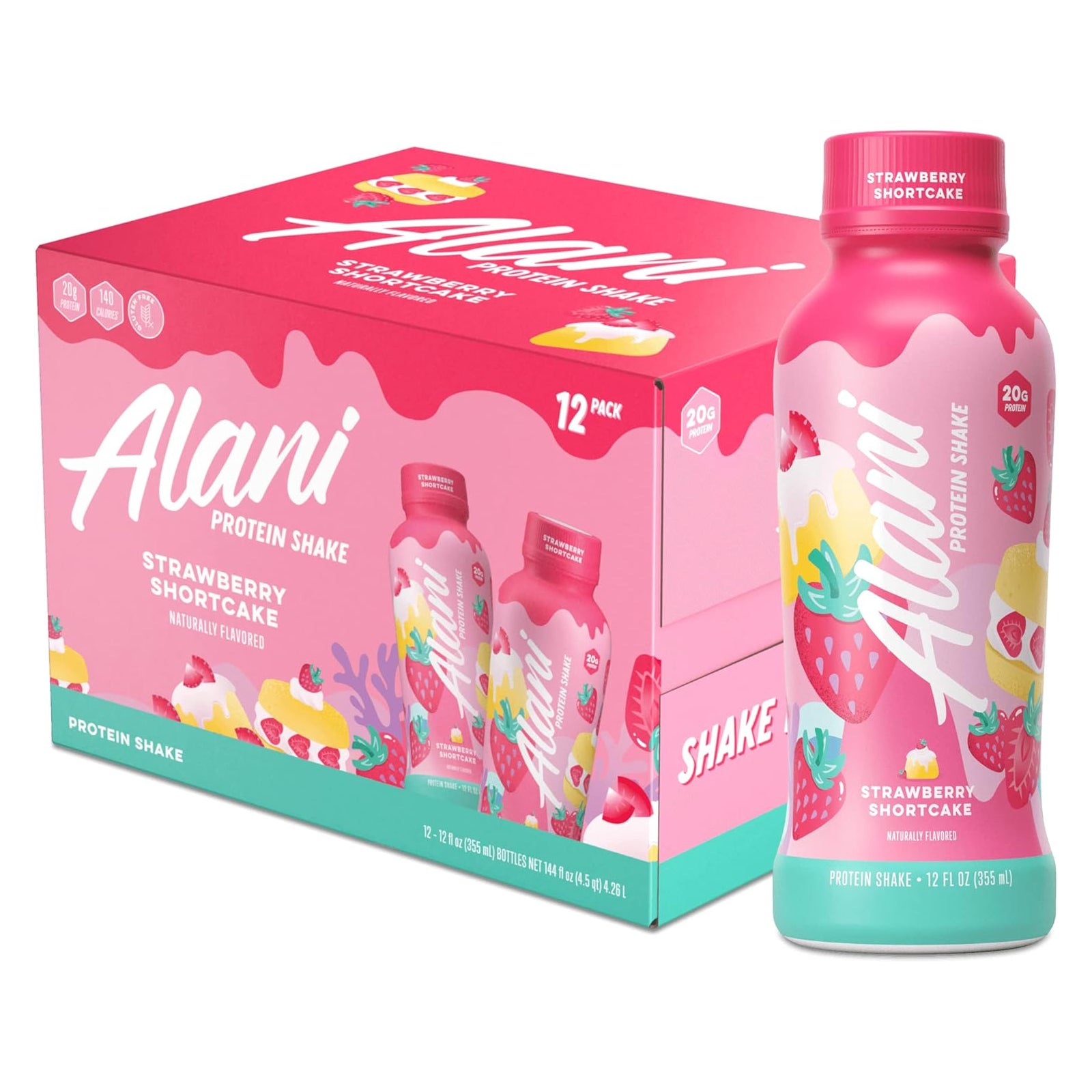 Alani Nu Protein Shake Strawberry Shortcake / 12-Pack