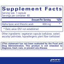 Pure Encapsulations Alpha Lipoic Acid 600 mg - 60 capsules - Antioxidant