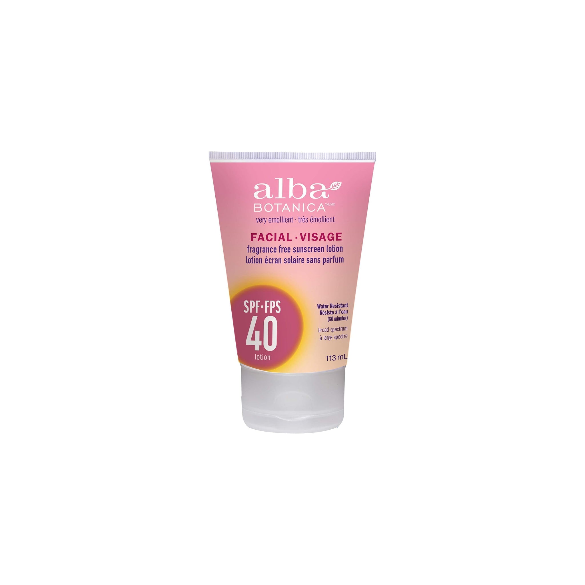 Alba Botanica Very Emollient Facial Sunscreen SPF 40 - 113 ml - Sunscreen