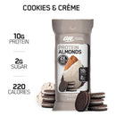 Optimum Nutrition Protein Almonds - Cookies N Cream 12 pack box - Protein snacks