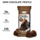 Optimum Nutrition Protein Almonds - Dark Chocolate 12 pack box - Protein snacks