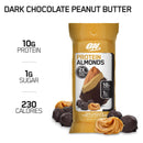 Optimum Nutrition Protein Almonds - Peanut Butter Chocolate 12 pack box - Protein snacks