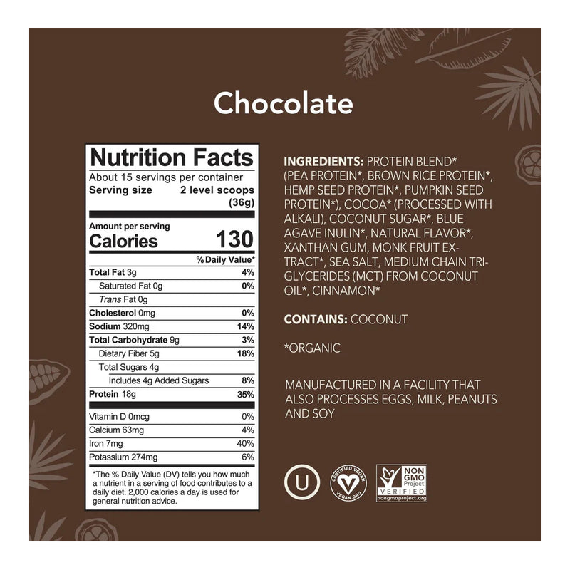 Aloha Organic Protein Powder Chocolate / 540g