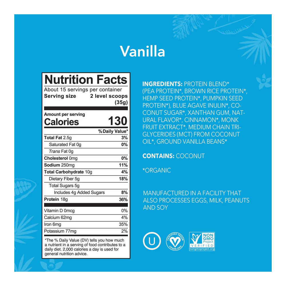 Aloha Organic Protein Powder Vanilla / 525g