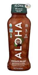 Aloha Protein Drink - Chocolate Sea Salt 12 fl. oz - Protein Shake