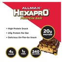 Allmax HexaPRO Protein bar - Chocolate Chip Cookie Dough 12-pack - Protein snacks