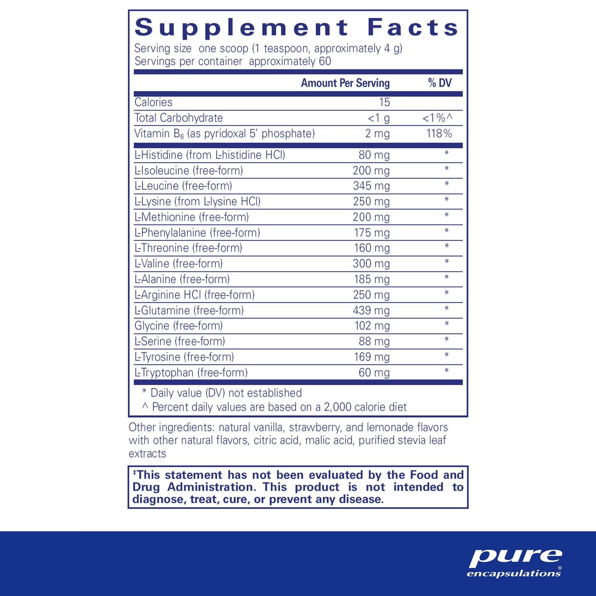 Pure Encapsulations Amino Replete 240g