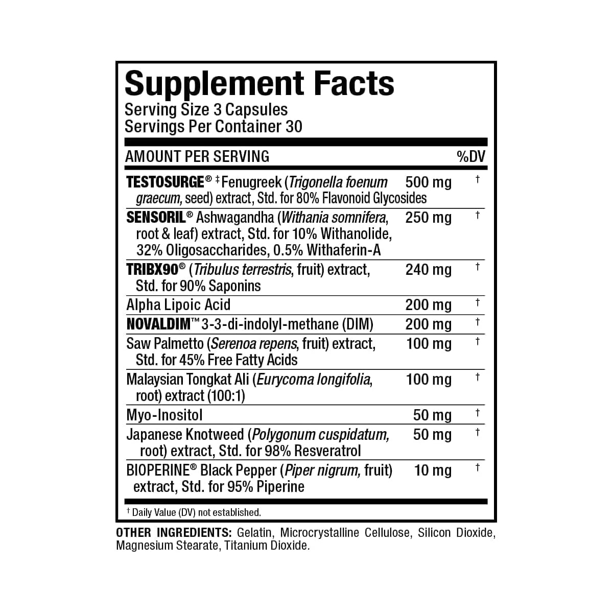 Allmax Testofx Loaded - 90 Capsules - Testosterone Booster