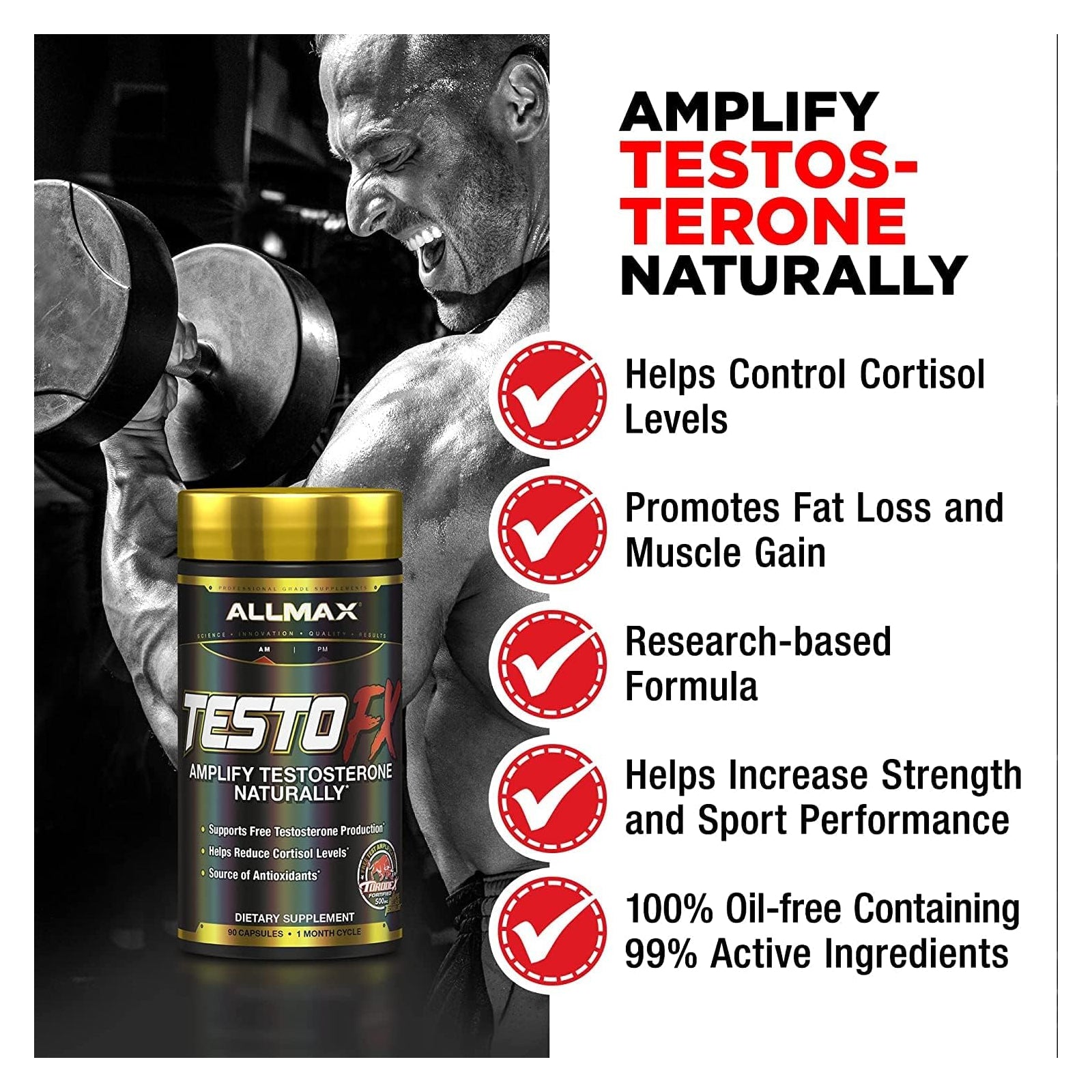 Allmax Testofx Loaded - 90 Capsules - Testosterone Booster