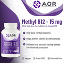 AOR Methyl B12-15mg - 60 lozenges - Vitamin B