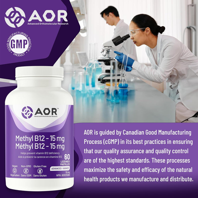 AOR Methyl B12-15mg - 60 LOZENGES - Vitamin B