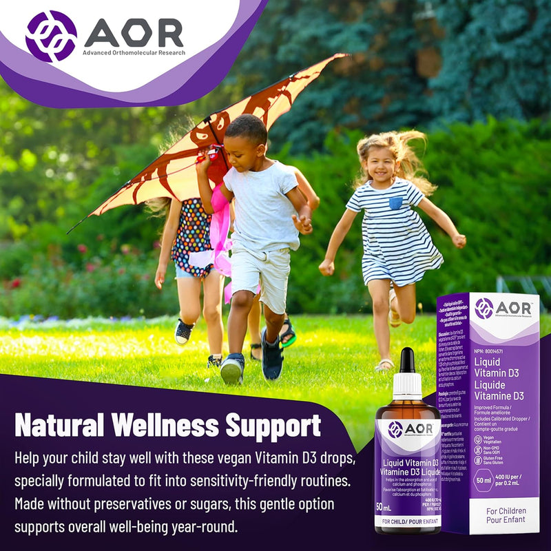 AOR Vitamin D3 400 IU Drops for Children - 50ml - Vitamin D