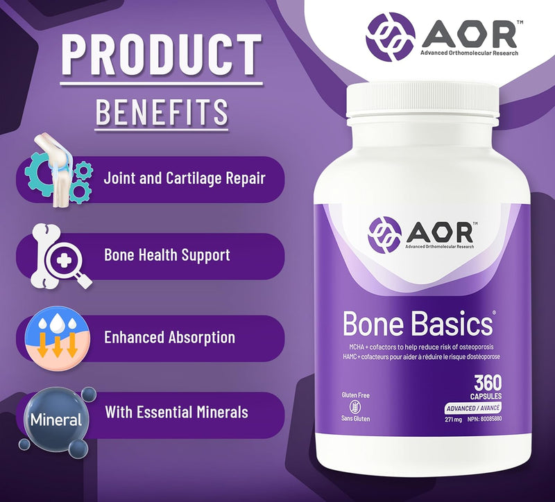 AOR Bone Basics 271mg - 120 capsules - Bone Support