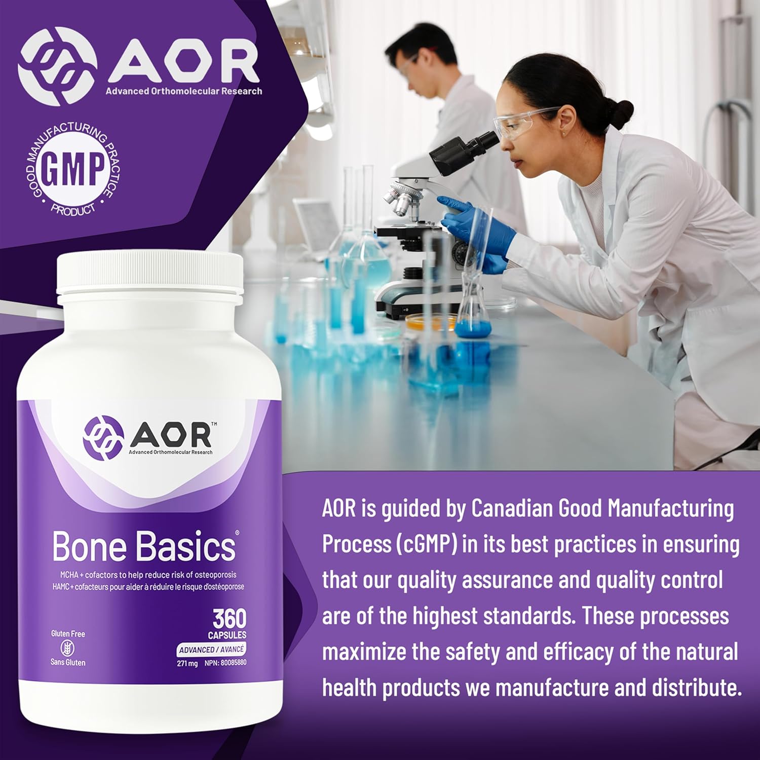 AOR Bone Basics 271mg - 120 capsules - Bone Support