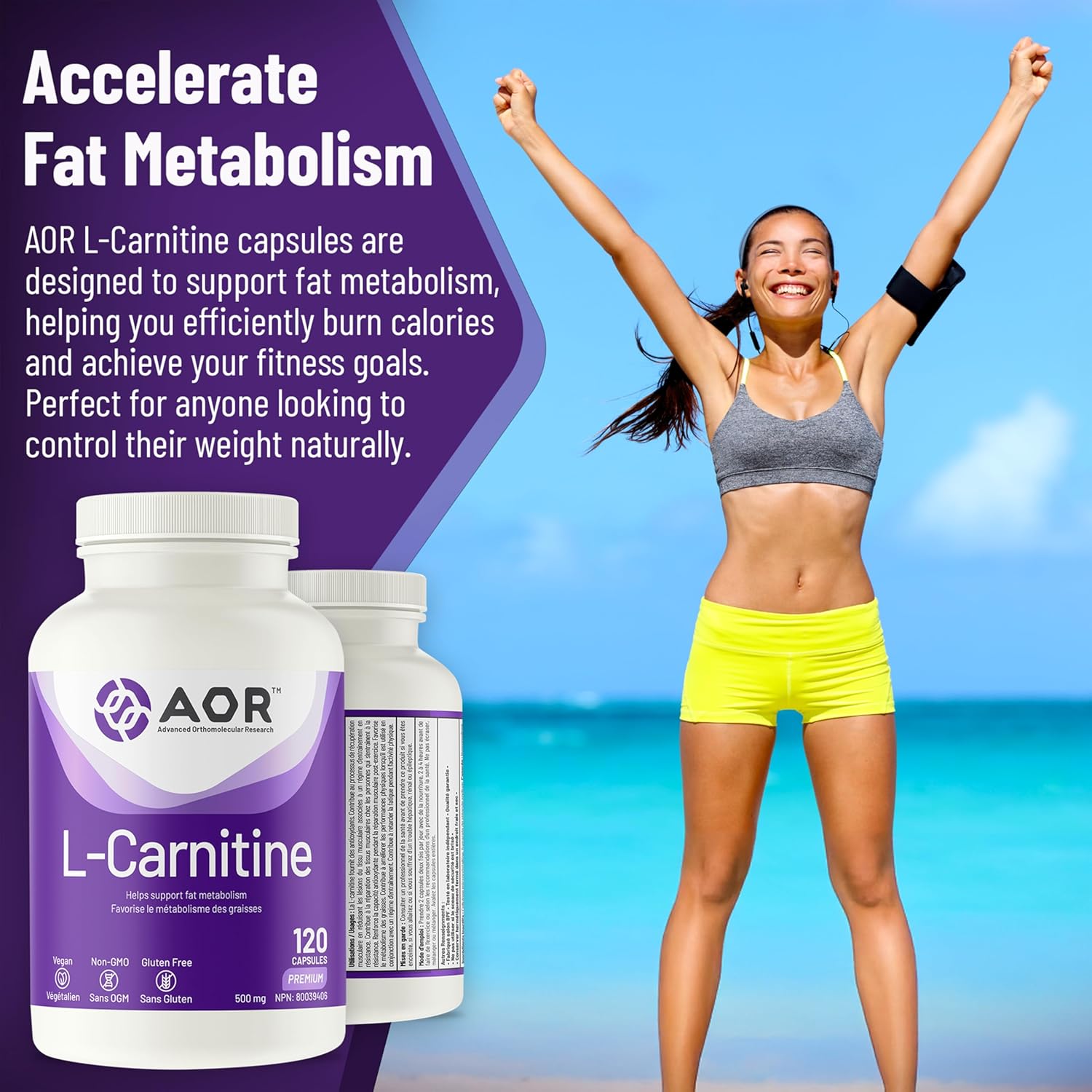 AOR L-Carnitine - 120 capsules - Amino Acids