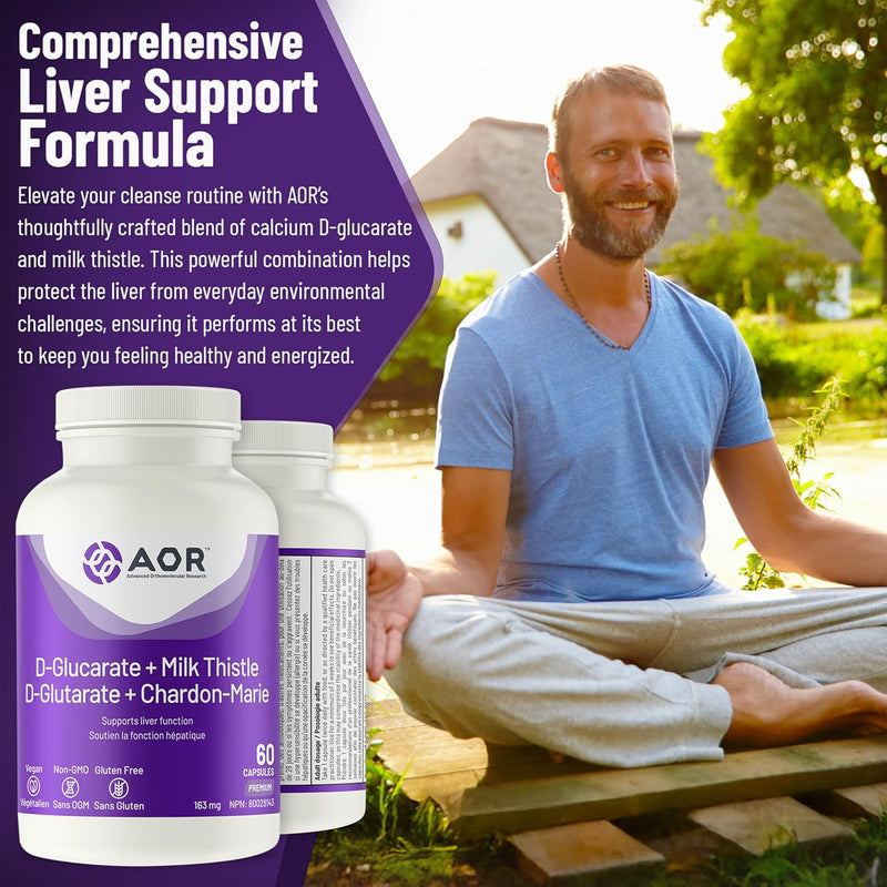 AOR D-Glucarate + Milk Thistle - 60 capsules - Herbals