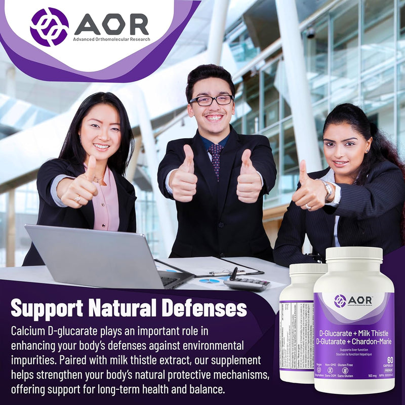 AOR D-Glucarate + Milk Thistle - 60 capsules - Herbals