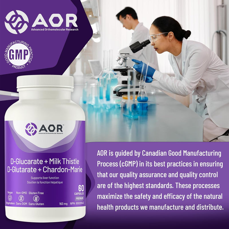 AOR D-Glucarate + Milk Thistle - 60 capsules - Herbals