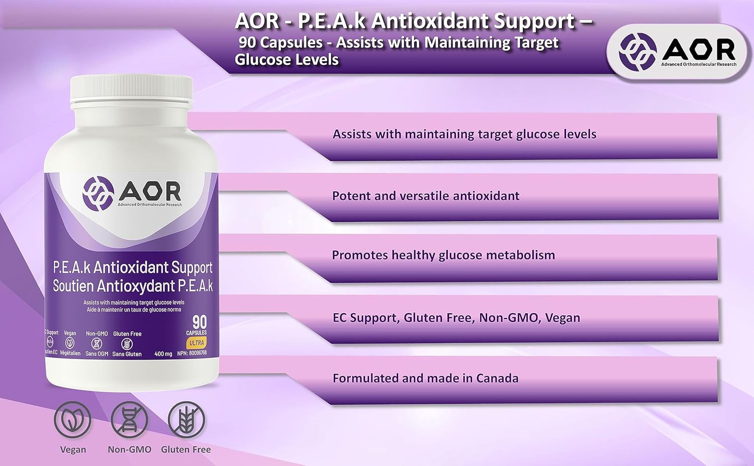 P.E.A.k Antioxidant Support 90 Capsules