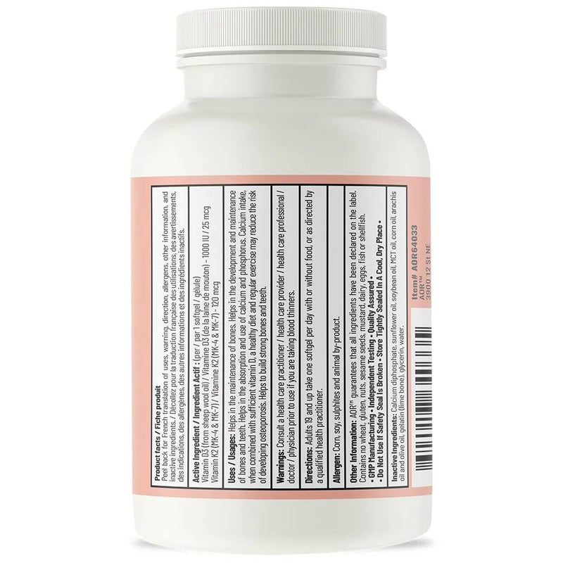 WHOLISTIC D3+K2 120 SoftGels / -