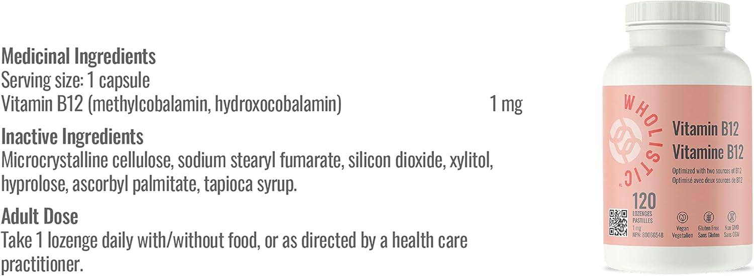 WHOLISTIC Vitamin B12 120 Lozenges