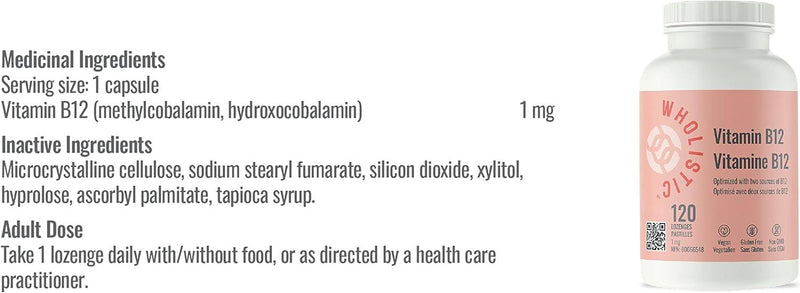 WHOLISTIC Vitamin B12 120 Lozenges