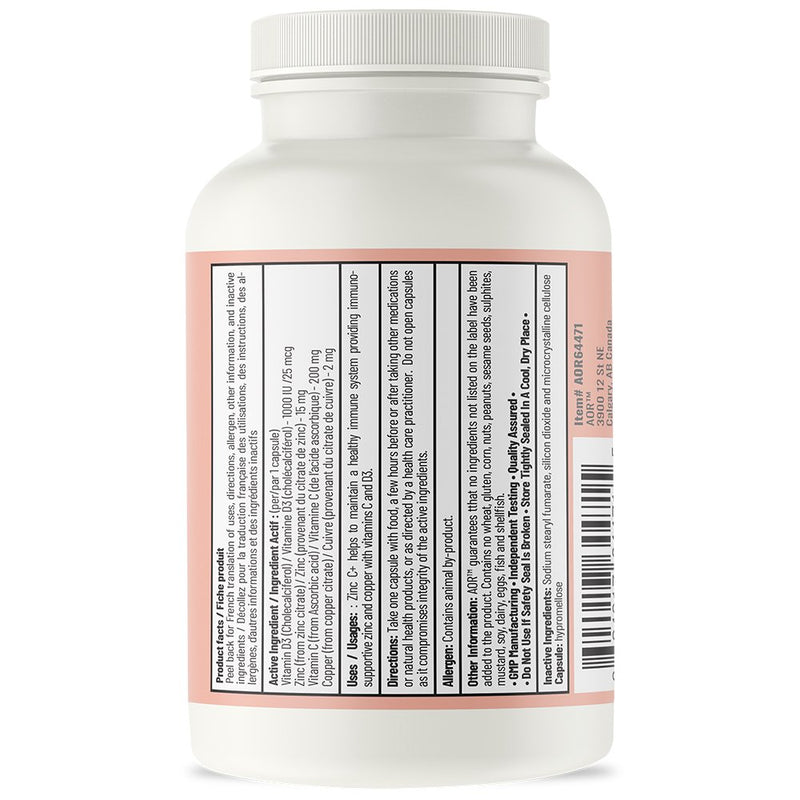 WHOLISTIC Zinc + C - 120 Capsules - Zinc