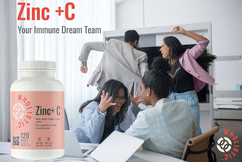 WHOLISTIC Zinc + C - 120 Capsules - Zinc