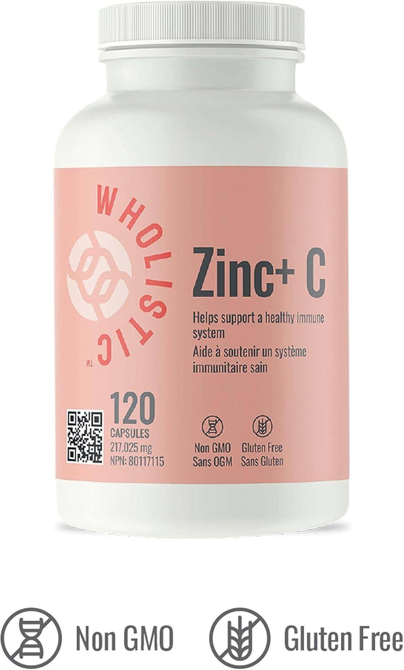 WHOLISTIC Zinc + C - 120 Capsules - Zinc