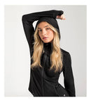 Aruki Women’s Soft Athletic Jacket - Jet Black L - Jackets