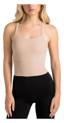 Aruki Women’s Seamless Ribbed Sports Bra - Doeskin L - Sports Bras