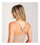 Aruki Women’s Seamless Ribbed Sports Bra - Doeskin M - Sports Bras