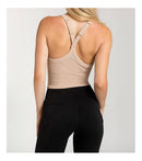 Aruki Women’s Seamless Ribbed Sports Bra - Doeskin XL - Sports Bras