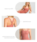 Aruki Women’s Seamless Ribbed Sports Bra - Light Mahogany L - Sports Bras