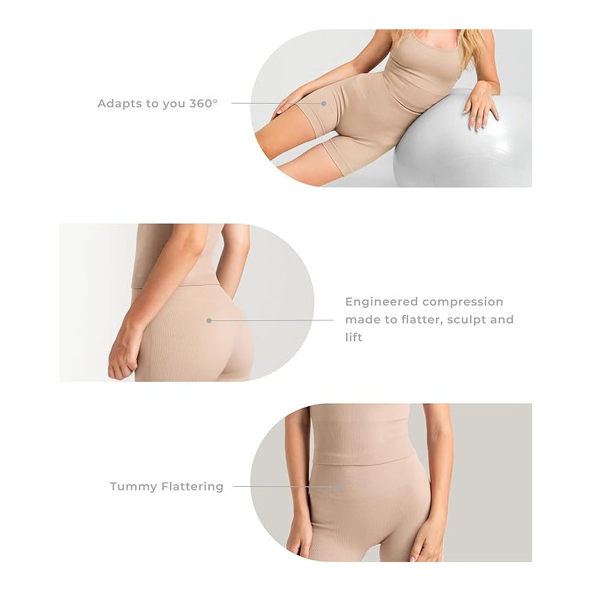 Aruki Women’s Seamless Biker Shorts - Doeskin XL - Shorts