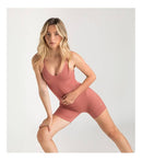 Aruki Women’s Seamless Short Ribbed Tank - Light Mahogany L - Tank Tops