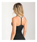 Aruki Women’s Seamless Short Ribbed Tank - Jet Black L - Tank Tops