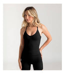 Aruki Women’s Seamless Short Ribbed Tank - Jet Black S - Tank Tops