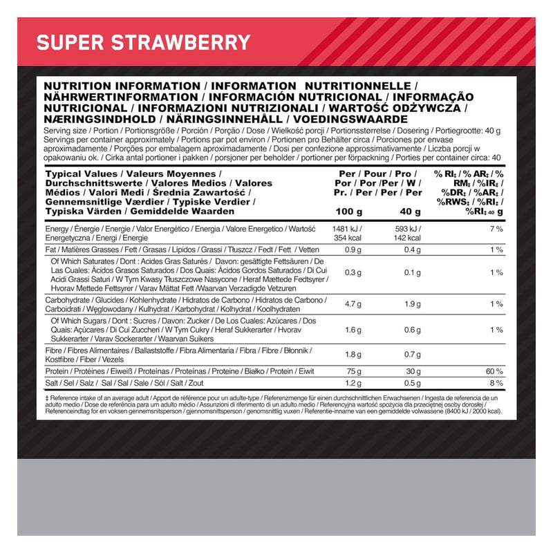 Optimum Nutrition Platinum HydroWhey Supercharged Strawberry / 3.5lbs