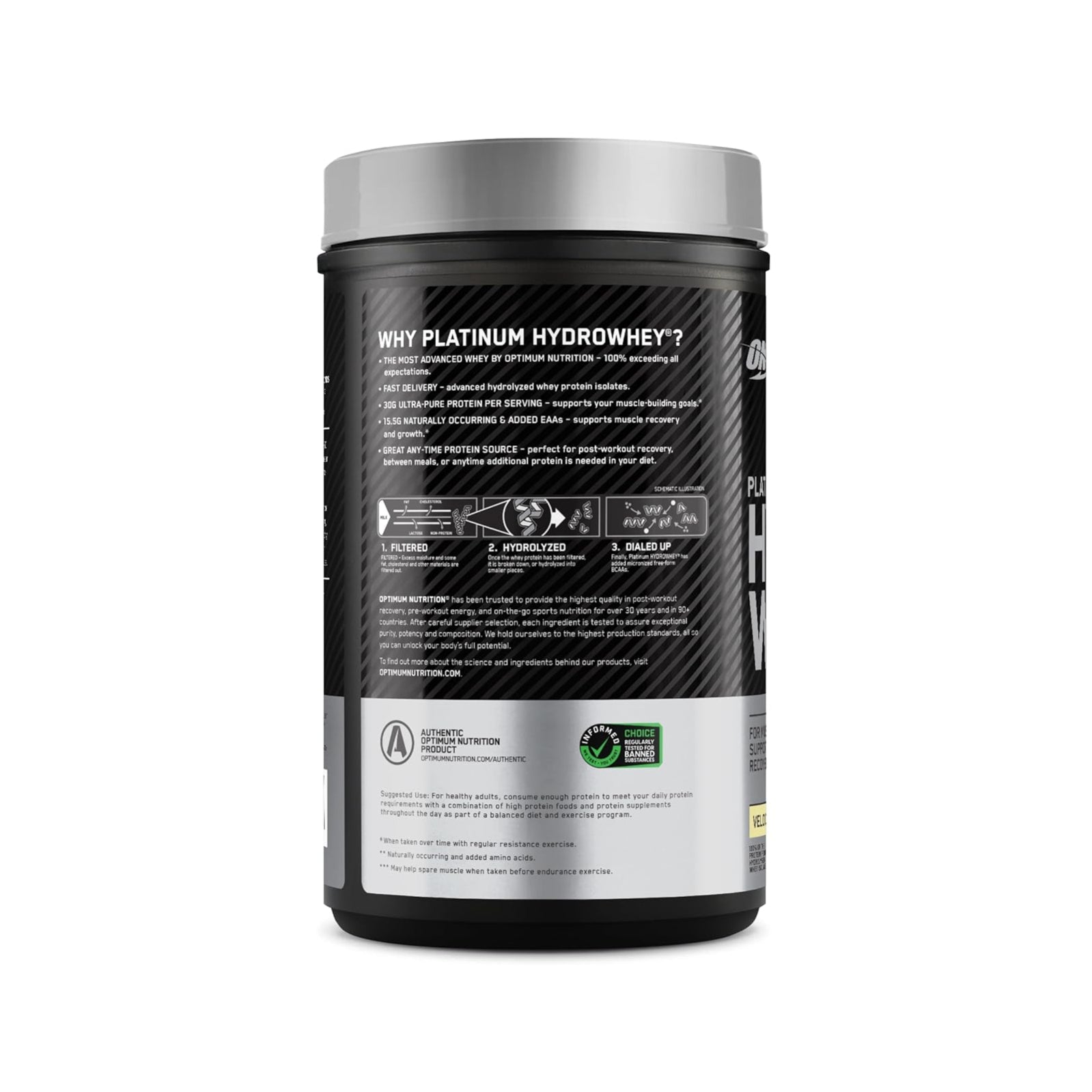 Optimum Nutrition Platinum HydroWhey Turbo Velocity Vanilla / 1.75lbs