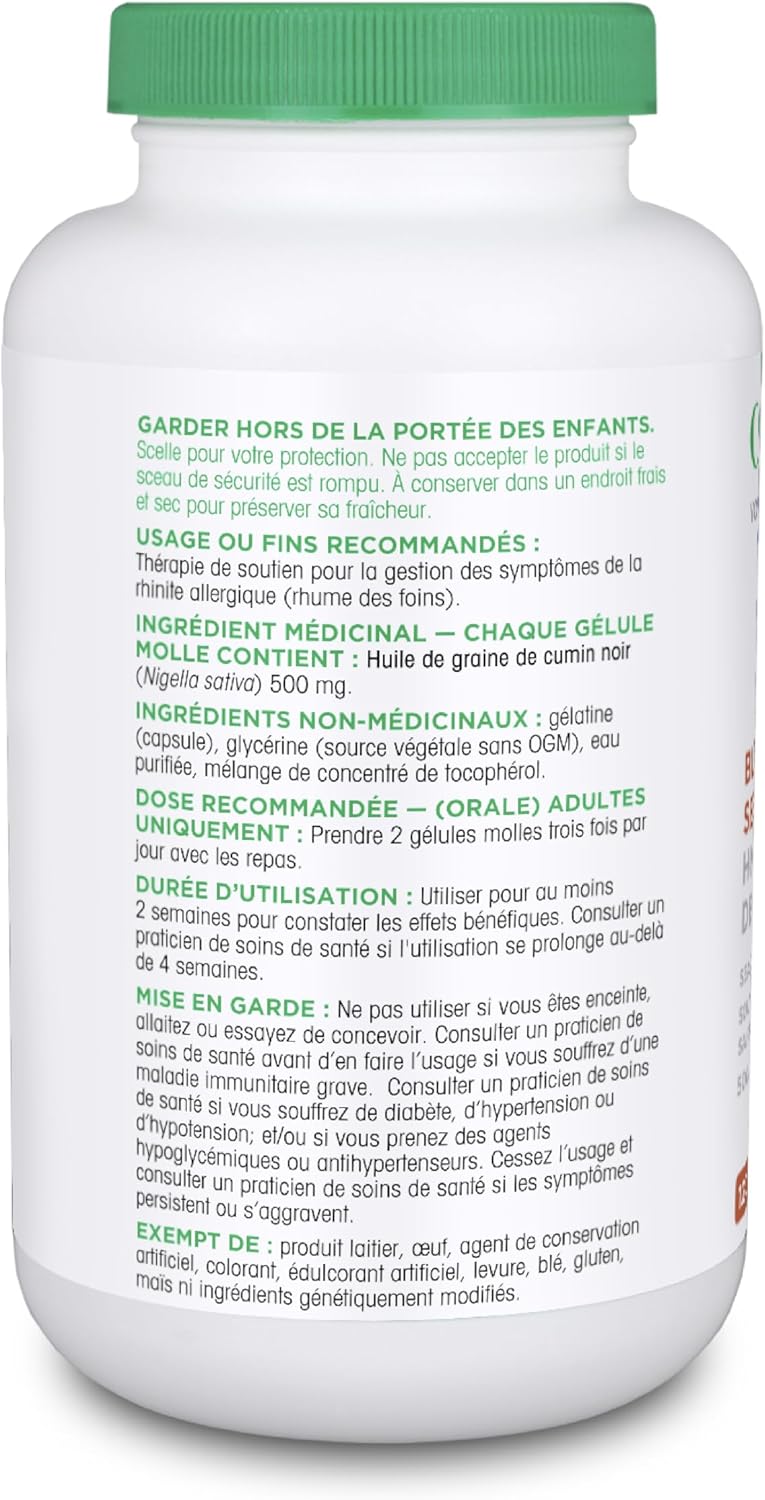 Organika Black Cumin Seed Oil - 120 Softgels - Herbals
