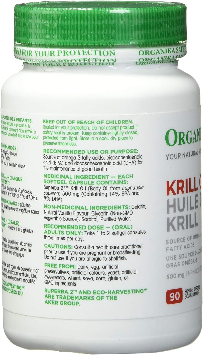 Organika Krill Oil - 90 Softgels - Omega 3