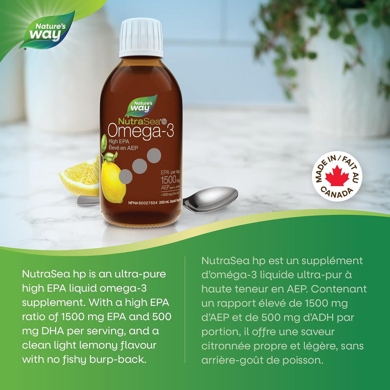 Nature's Way NutraSea Omega-3 High EPA - Lemon 200ml - Omega 3