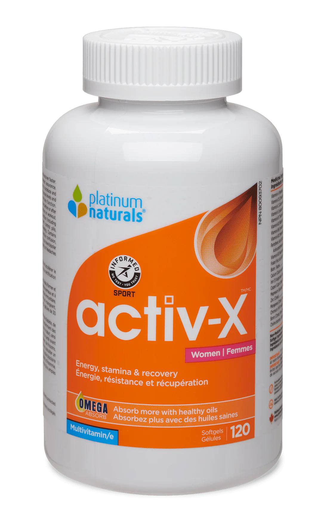 Platinum Naturals Activ-X™ for Women 120 softgels