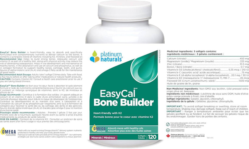 Platinum Naturals EasyCal Bone Builder 120