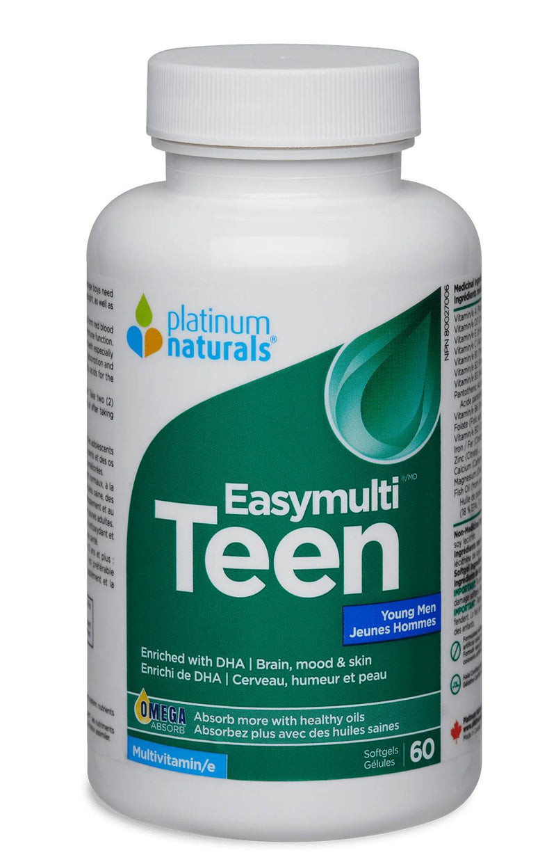 Platinum Naturals Easymulti Teen for Young Men 60 softgels