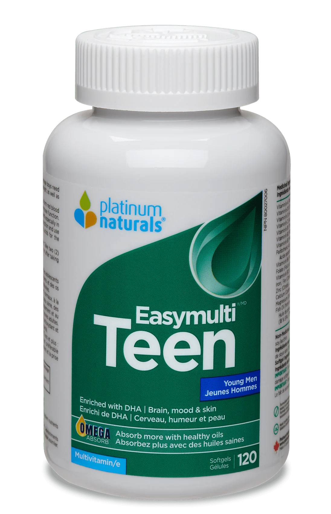 Platinum Naturals Easymulti Teen for Young Men 120 softgels