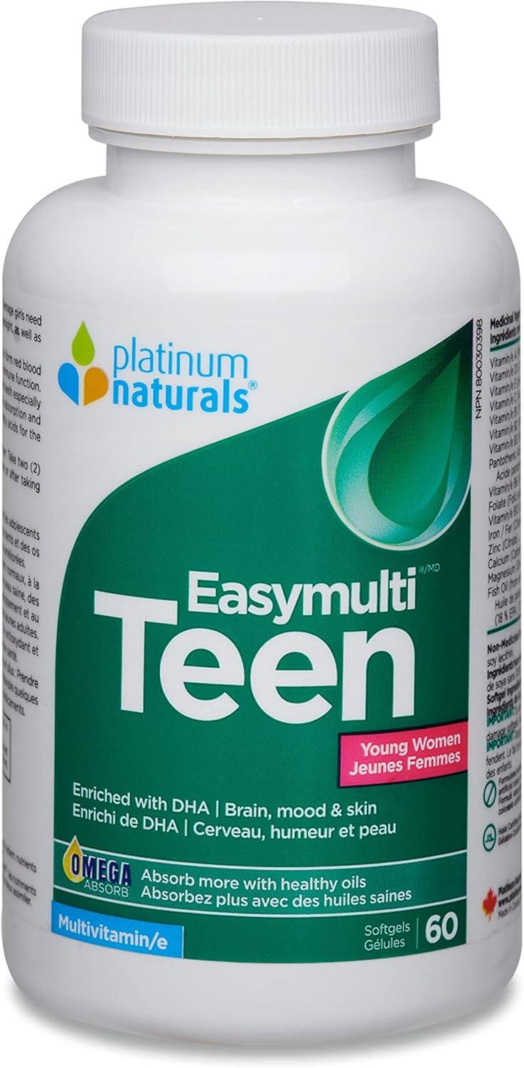 Platinum Naturals Easymulti Teen for Young Women 60 softgels